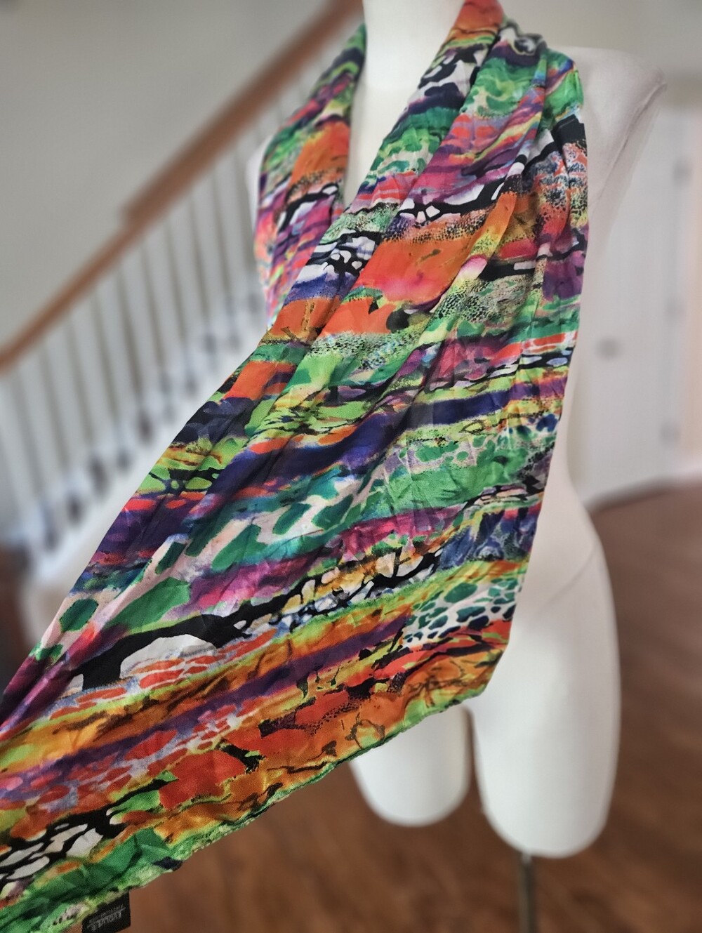 Evolve Colorful Vibrant Scarf - Picture 2 of 4